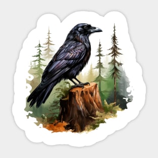 Raven Forest Sticker